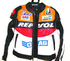 DUHAN Moto GP Motorcycle REPSOL Racing Leather Jacket VS02 Orange Blue M L XL XXL 3XL Good Pu Leahter Made High Quality Top Serv