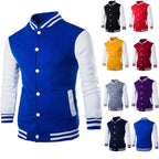 Hoodies Men Baseball Jacket Men Fashion Design Wine Red Mens Slim Fit College Varsity Jacket Men Harajuku Boy Sweatshirt