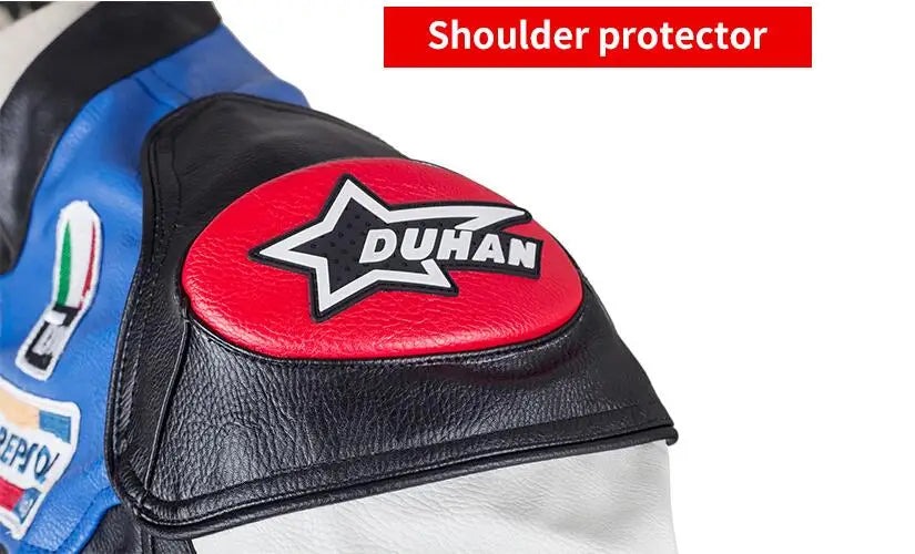DUHAN Moto GP Motorcycle REPSOL Racing Leather Jacket VS02 Orange Blue M L XL XXL 3XL Good Pu Leahter Made High Quality Top Serv