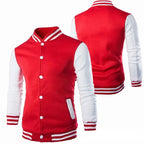 Hoodies Men Baseball Jacket Men Fashion Design Wine Red Mens Slim Fit College Varsity Jacket Men Harajuku Boy Sweatshirt