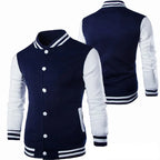 Hoodies Men Baseball Jacket Men Fashion Design Wine Red Mens Slim Fit College Varsity Jacket Men Harajuku Boy Sweatshirt