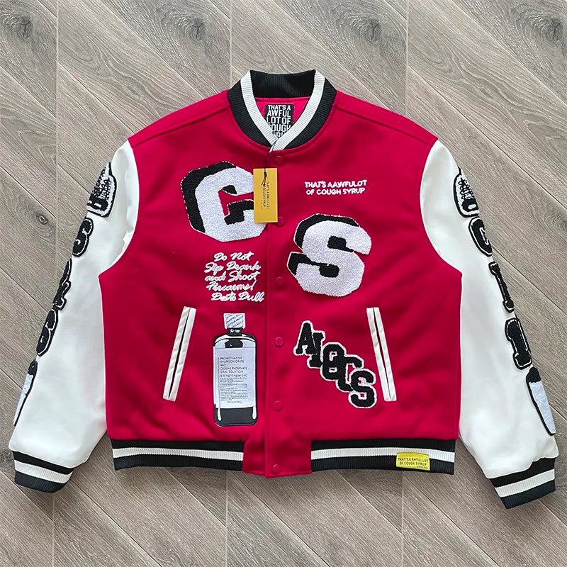 ALOC Heavy Industries Fully Embroidered Baseball Woolen Jacket Jacket ALOC26JK32