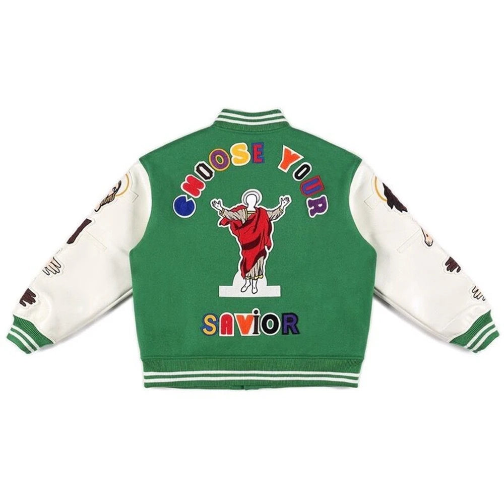 Fall/Winter Saint Michael Fashion Casual Loose Patch Embroidered Flying Baseball Jacket Oversized Jacket for Men and Women