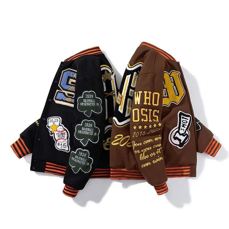 Embroidered Baseball Uniform for Men Spring Autumn Bomber Jackets Vintage Varsity Jackets Women Outerwears Fashion Men Clothing
