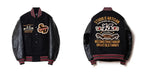 Embroidery Varsity Jacket Men PU Leather Sleeves Oversized Bomber Jackets Women Baseball Coats Streetwear Men Clothing