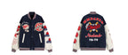 American Retro Letter Flocking Embroidered Baseball Uniform Female Y2K Punk Street Motorcycle Harajuku Wind Student Loose Coats