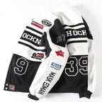 Heavy Industry Embroidery Coat New In Outdoor Stand Collar Racer Motorcycle Luxury Clothing Men Women Racing Biker Jacket