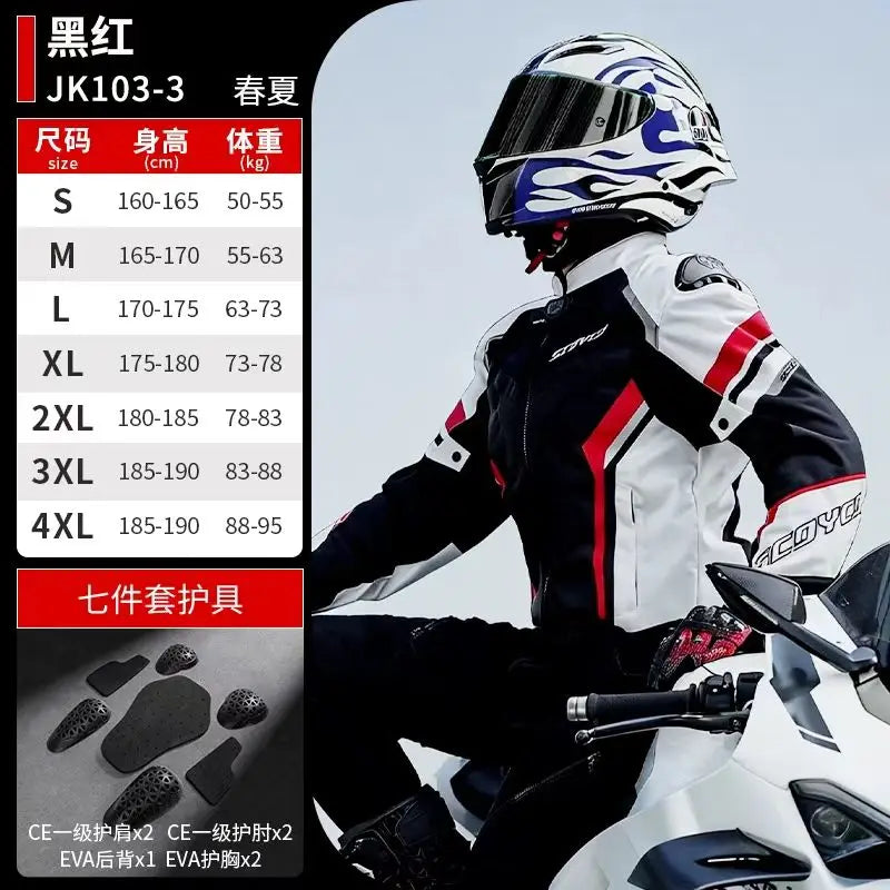 Men Spring Summer Breathable Mesh SCOYCO Motorcycle Riding Jacket Cycling Equipment Motorcyclist Clothing 600D Oxford CE Protect
