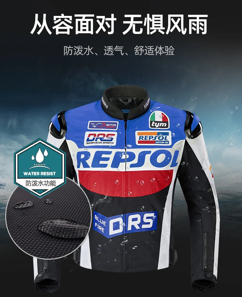 DUHAN Motorcycle Wear Men's And Women's Racing Wear PU Jacket Anti-Fall Off-Road Motorcycle Jacket Four Seasons