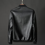 2023 Autumn New Men Black Biker PU Leather Coat Korean Fashion Men Pu Leather Jacket Trend Casual Fit Slim Baseball Clothes 8Xl