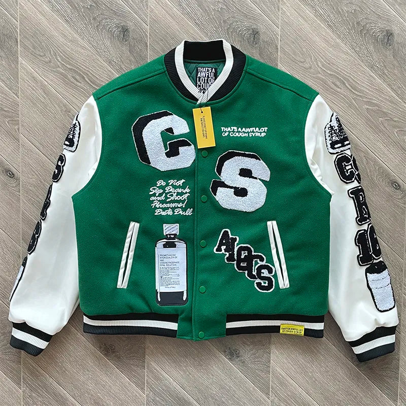 ALOC Heavy Industries Fully Embroidered Baseball Woolen Jacket Jacket ALOC26JK32