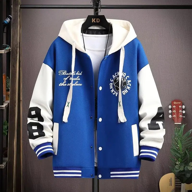 Autumn and winter men's sweatshirt, fashion, Harajuku streetwear, casual men's clothing, long-sleeve patterned hoodie
