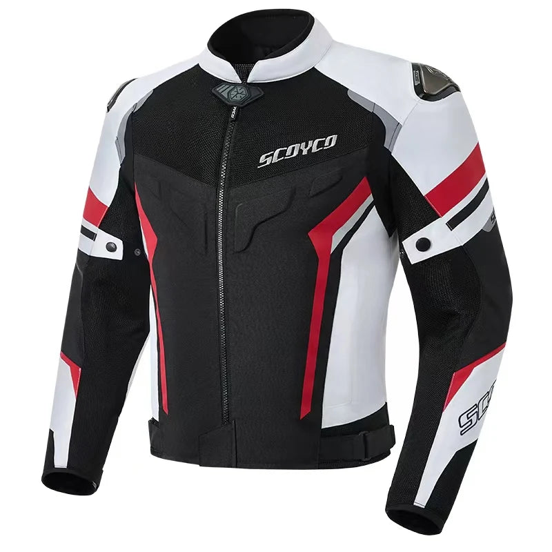 Men Spring Summer Breathable Mesh SCOYCO Motorcycle Riding Jacket Cycling Equipment Motorcyclist Clothing 600D Oxford CE Protect