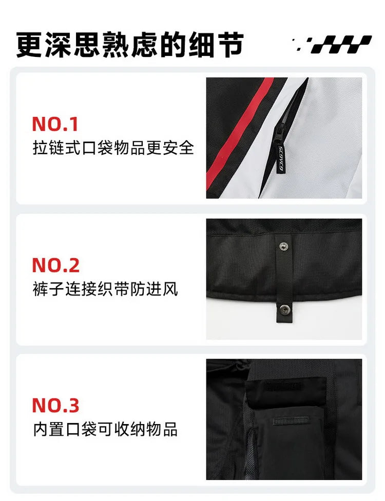 Men Spring Summer Breathable Mesh SCOYCO Motorcycle Riding Jacket Cycling Equipment Motorcyclist Clothing 600D Oxford CE Protect