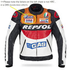 DUHAN Men's Motocross Motorcycle Jacket Moto Racing Jacket REPSOL PU Leather Motorbike Jackets Clothing Clothes Coat Windproof