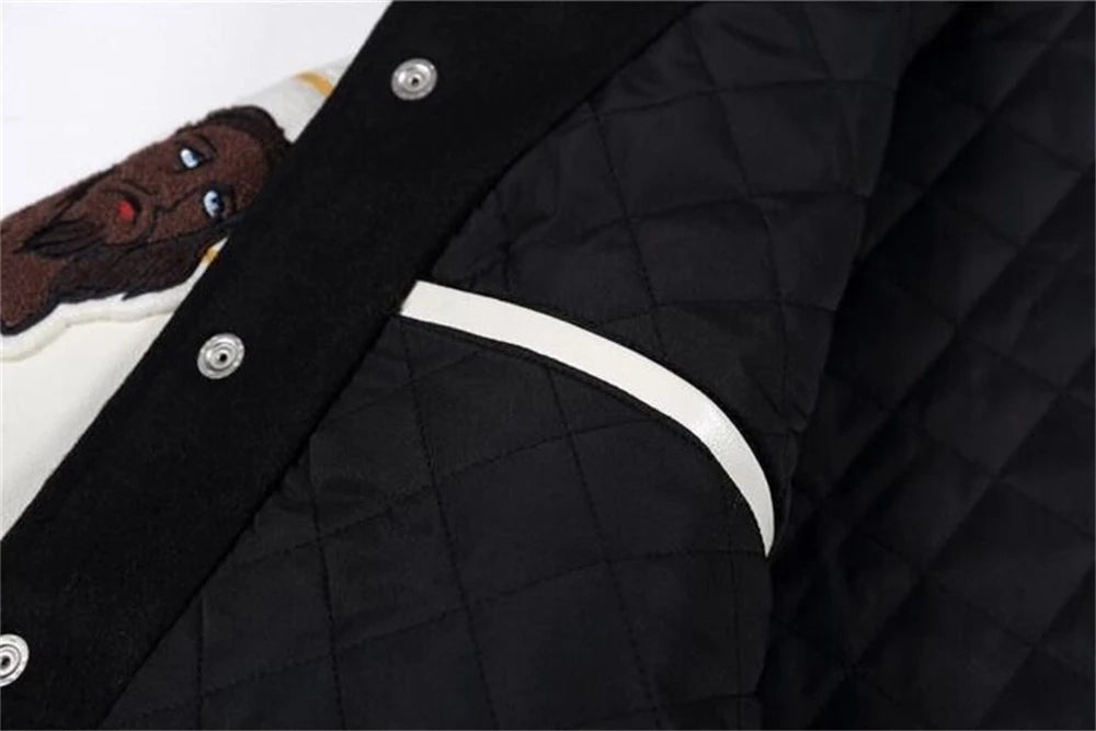 Fall/Winter Saint Michael Fashion Casual Loose Patch Embroidered Flying Baseball Jacket Oversized Jacket for Men and Women
