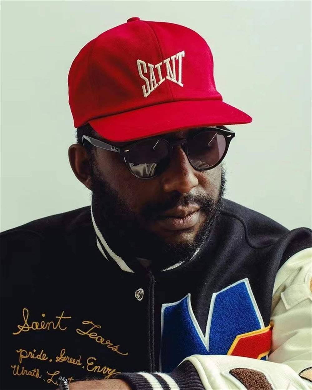 Fall/Winter Saint Michael Fashion Casual Loose Patch Embroidered Flying Baseball Jacket Oversized Jacket for Men and Women