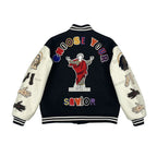 Fall/Winter Saint Michael Fashion Casual Loose Patch Embroidered Flying Baseball Jacket Oversized Jacket for Men and Women
