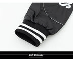 American Retro Racing Jacket Men's Biker Sleeve PU Leather Color Block Workwear Windproof Casual Loose Fit Long Sleeve Coat
