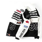 New Embroidery Motorcycle Racing Jacket for Men Women Spring Autumn Long Sleeve American Bombers Baseball Coat Hip Hop Costume