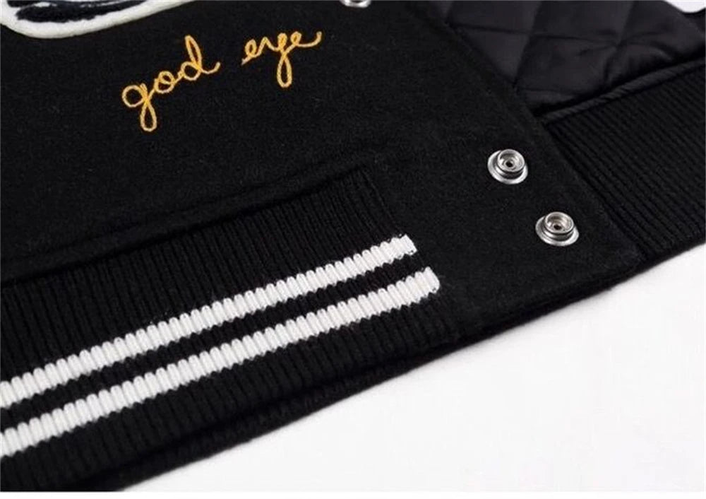 Fall/Winter Saint Michael Fashion Casual Loose Patch Embroidered Flying Baseball Jacket Oversized Jacket for Men and Women