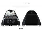American Retro Racing Jacket Men's Biker Sleeve PU Leather Color Block Workwear Windproof Casual Loose Fit Long Sleeve Coat