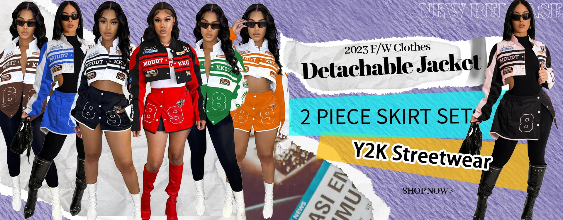 Women Crop Varsity Baseball Coats Y2K Streetwear 2025 Winter Fall Clothes Letter Print Cropped Patchwork Jackets Coats