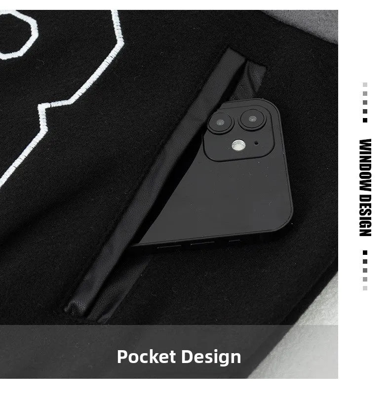 American Retro Racing Jacket Men's Biker Sleeve PU Leather Color Block Workwear Windproof Casual Loose Fit Long Sleeve Coat