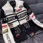 New Embroidery Motorcycle Racing Jacket for Men Women Spring Autumn Long Sleeve American Bombers Baseball Coat Hip Hop Costume