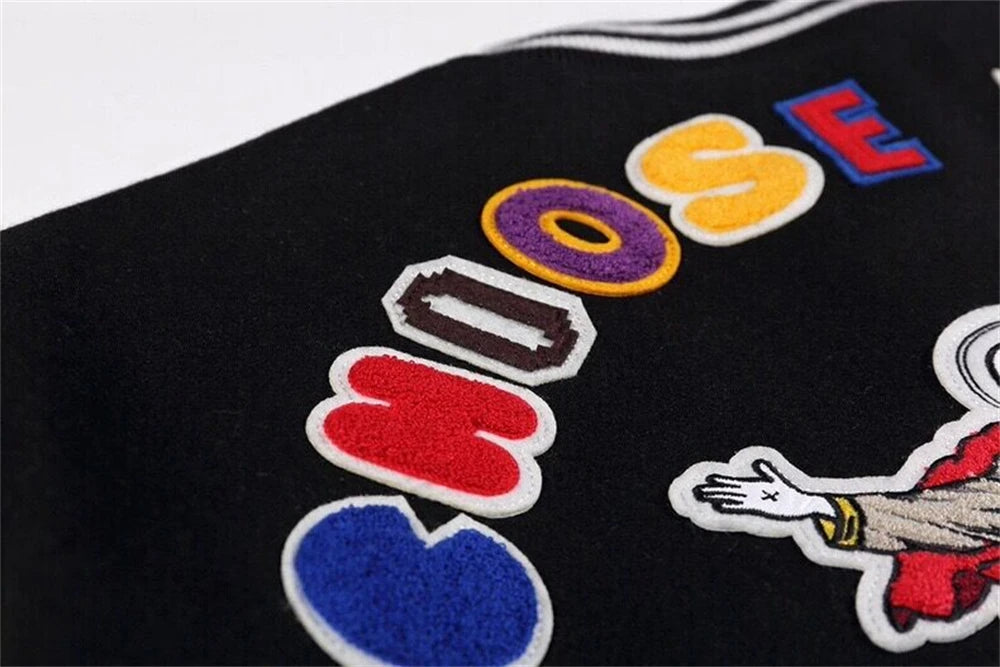 Fall/Winter Saint Michael Fashion Casual Loose Patch Embroidered Flying Baseball Jacket Oversized Jacket for Men and Women